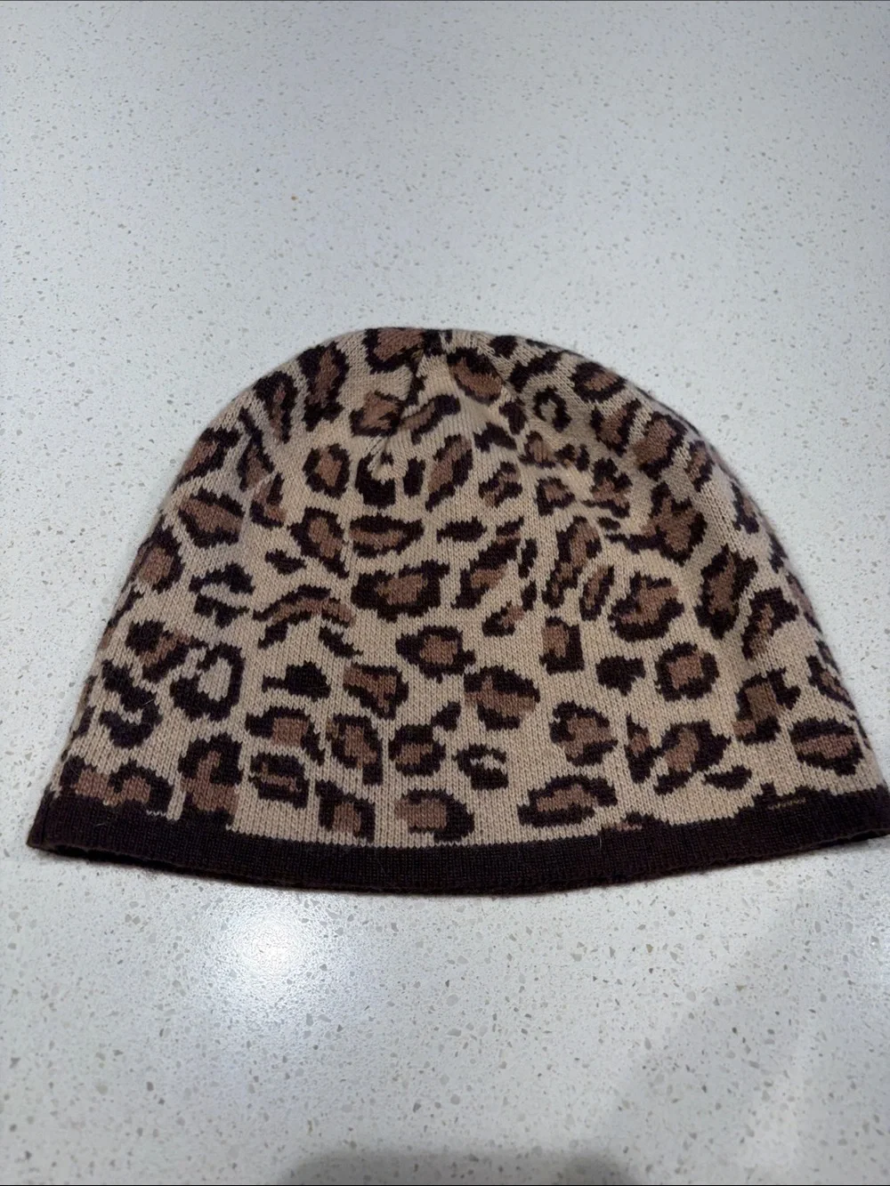 Echo - Leopard Print Knit Beanie - Brown & Tan exclusively for Saks.